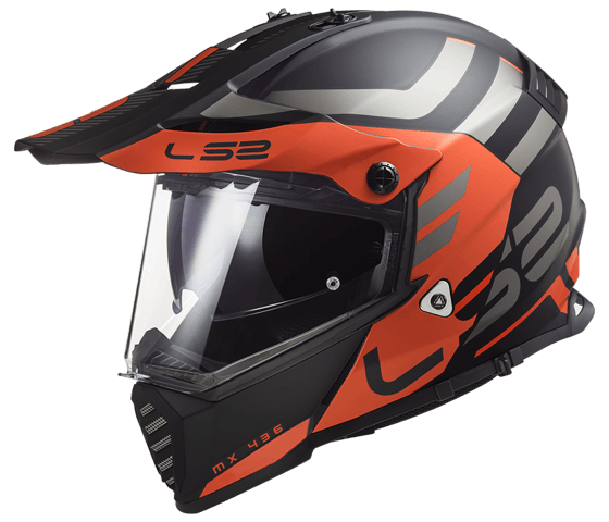 MX436 Pioneer EVO ADVENTURER Matt Black Orange