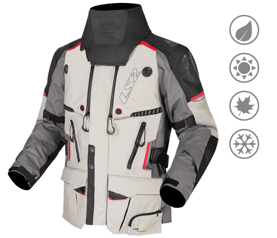 LS2 Apollo Grey/Black/Red MAN